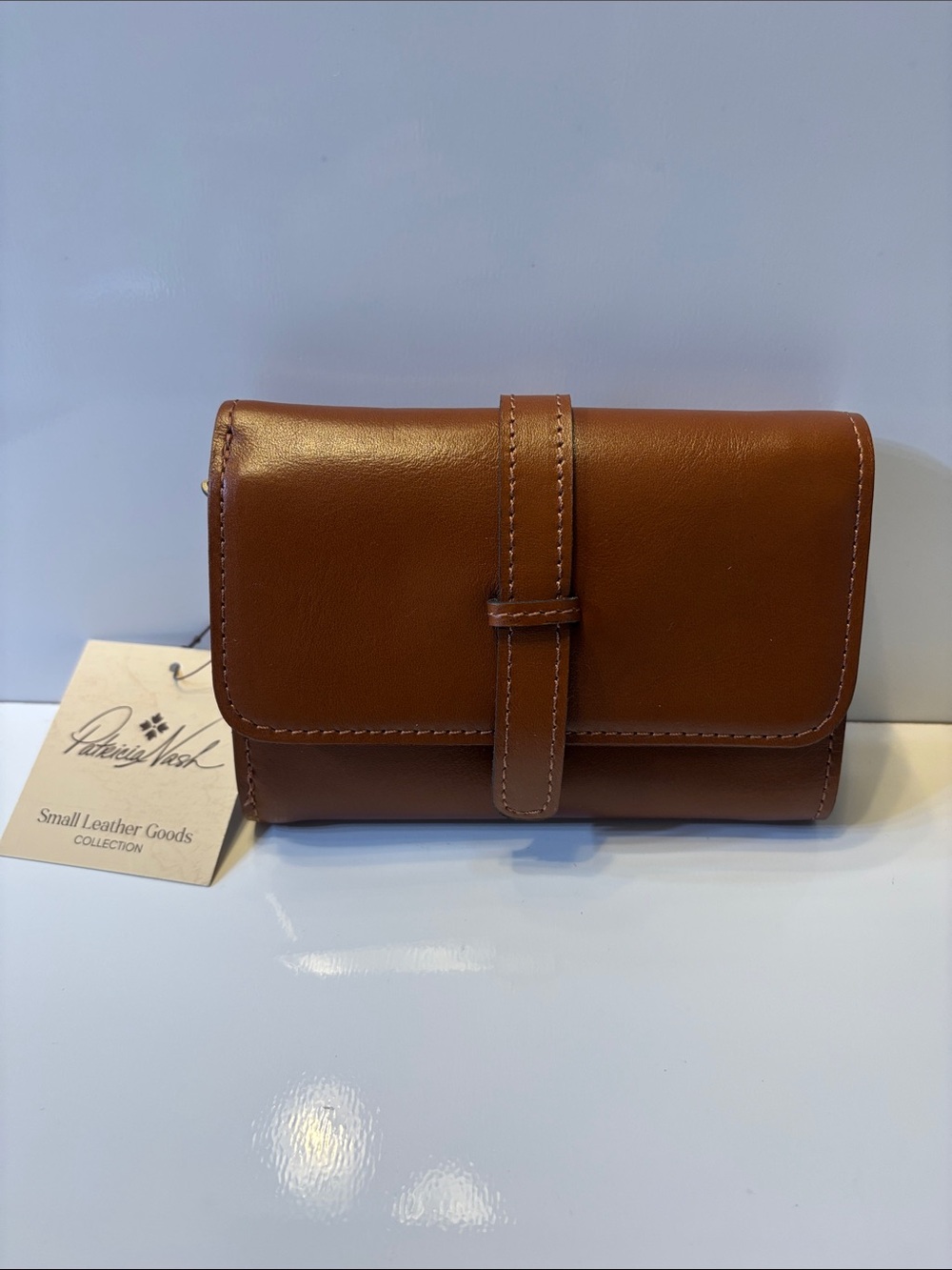 Patricia Nash Brown Leather Strap Wallet